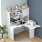 L Shaped Corner Desk with Hutch and Storage Cabinet for Home Office Setup